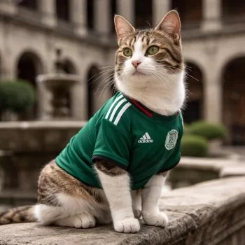 Coco, el gatito de Palacio Nacional, conquista redes con jersey de la Selección Mexicana
