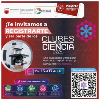 Cozcyt ofrecerá Clubes de Ciencias con temas de medicina, IA y minerales en Zacatecas