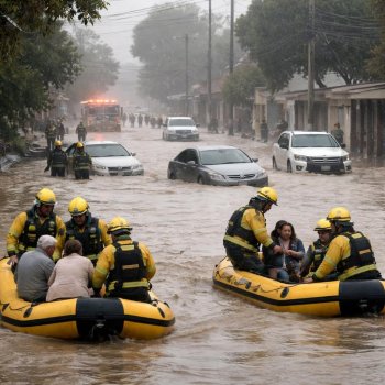 Lluvias en Saltillo dejan 35 viviendas inundadas, vehículos varados y personas rescatadas