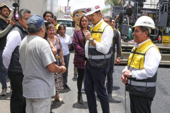 Supervisa Armenta reconstrucción de calle Romero Vargas con 41% de avance en Puebla