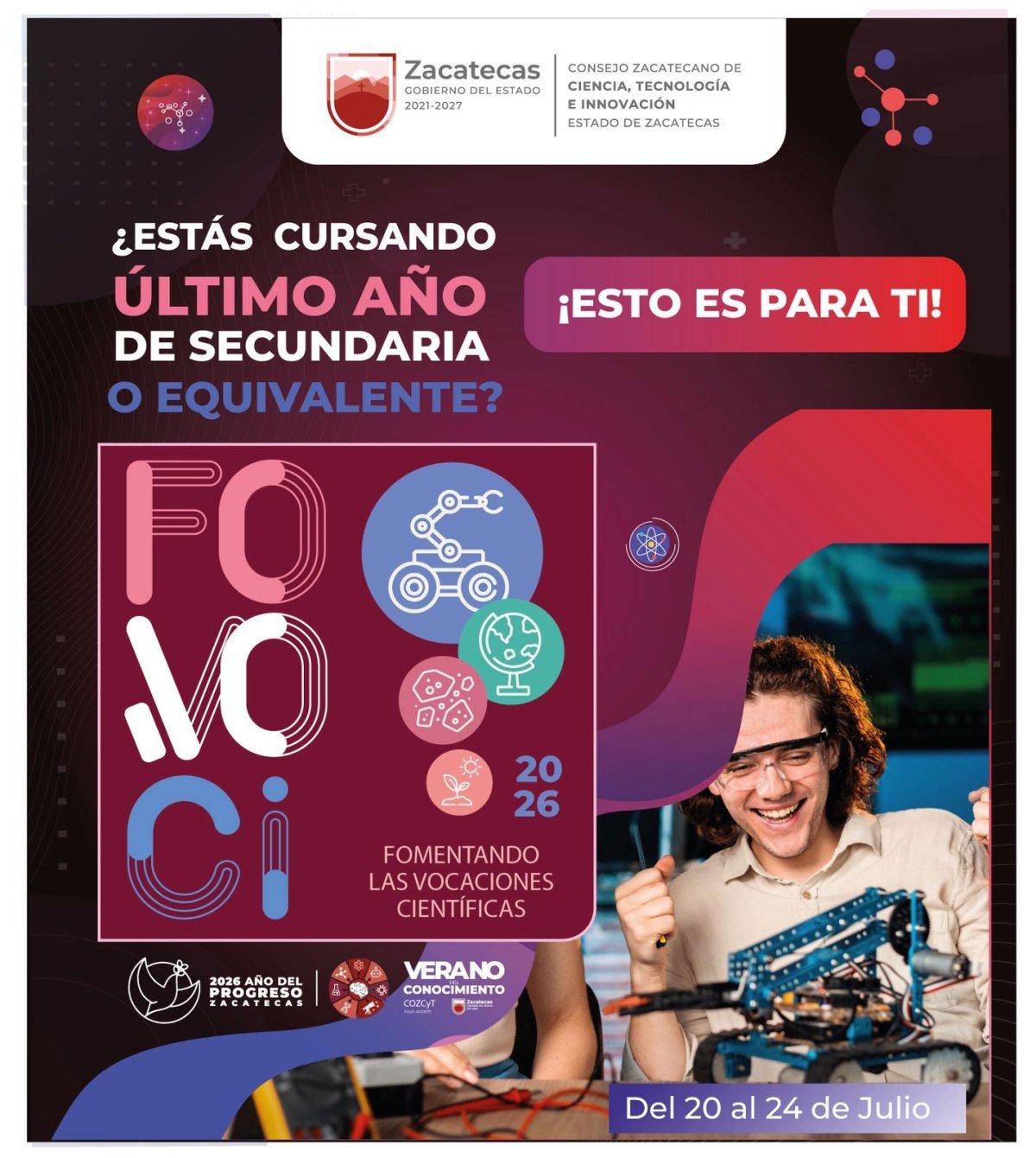 Gobierno de Zacatecas abre inscripciones para Fovoci 2026, opción de aprendizaje y diversión para estudiantes de secundaria