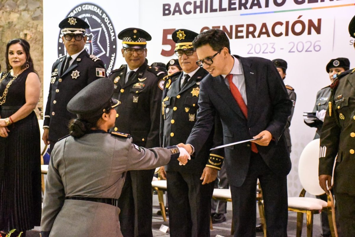 SSP fortalece formación de juventudes con graduación de Quinta Generación del Bachillerato General Policial