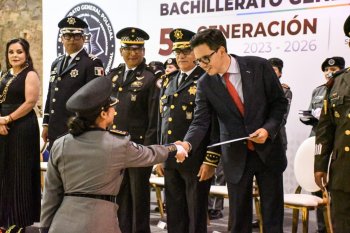 SSP fortalece formación de juventudes con graduación de Quinta Generación del Bachillerato General Policial