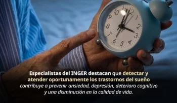 Hasta 40% de adultos mayores presenta insomnio, alerta el INGER