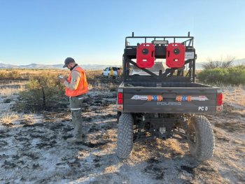 Liquidan incendio de pastizal en Rancho El Diamante, en carretera Chihuahua-Juárez