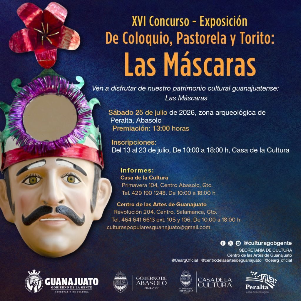 Concurso de máscaras tradicionales en Zona Arqueológica de Peralta, Abasolo