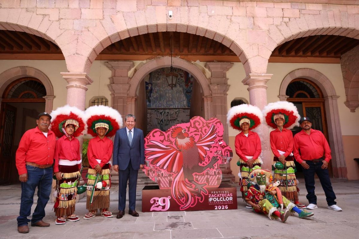 Gobernador David Monreal presenta la edición 29 del Festival Zacatecas del Folclor Internacional
