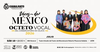Octeto Vocal de Celaya ofrecerá concierto de música mexicana en el Teatro del Bicentenario