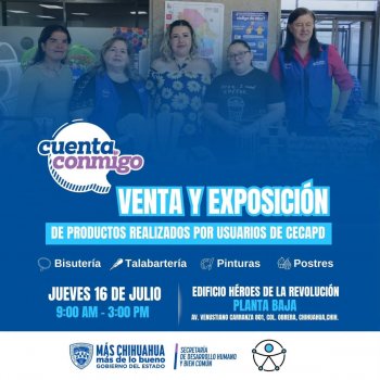 Alumnos del Cecapd expondrán y venderán sus productos este jueves en Chihuahua