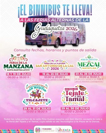 Ferias de la Manzana, Tlayuda, Mezcal y Alebrijes saldrán del Parque El Llano