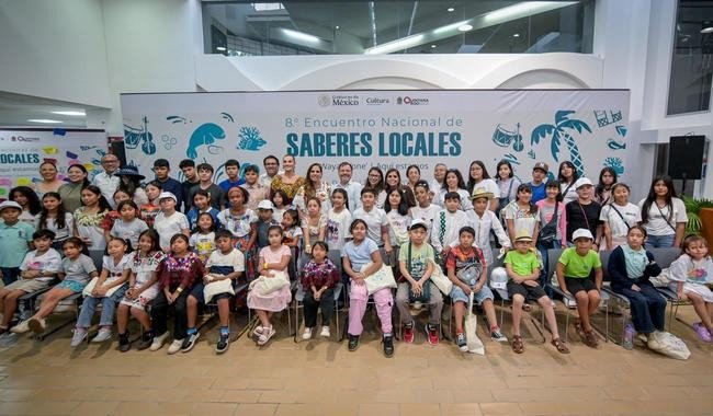 Niñas y niños comparten saberes locales en el 8.º Encuentro Nacional en Chetumal