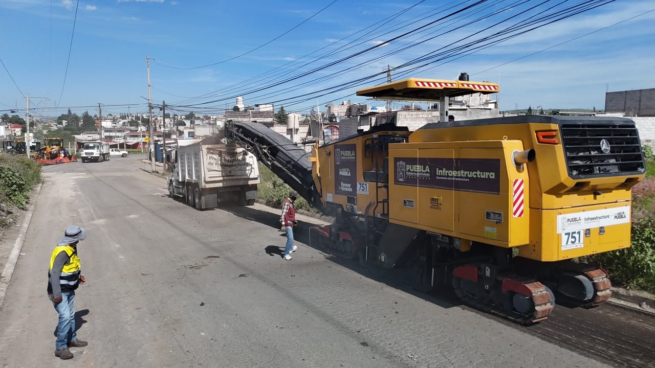 Gobierno de Puebla inicia rehabilitación de avenidas 145 Poniente y Popocatépetl en el sur de la capital