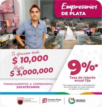 Gobierno de Zacatecas ofrece créditos con tasas preferenciales para emprendedores y empresas