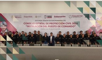 Instalan Puesto de Comando Interinstitucional en Puebla para prevenir riesgos por lluvias