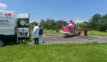 ISSSTE estabiliza y traslada por vía aérea a paciente con evento cerebrovascular en Hidalgo