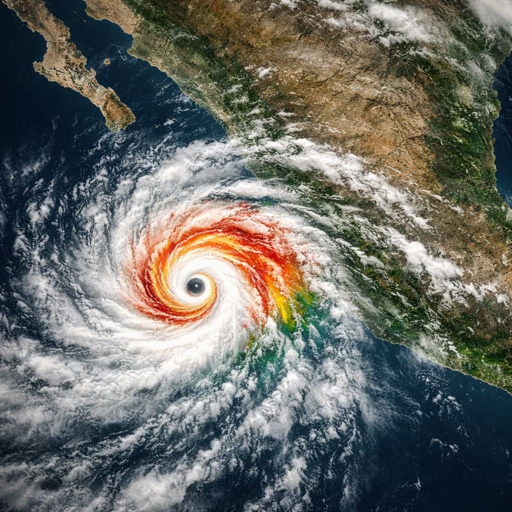 Huracán Genevieve se debilita a categoría 4 y dejará lluvias fuertes en occidente de México