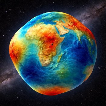 NASA muestra la verdadera forma del campo gravitacional de la Tierra según satélites