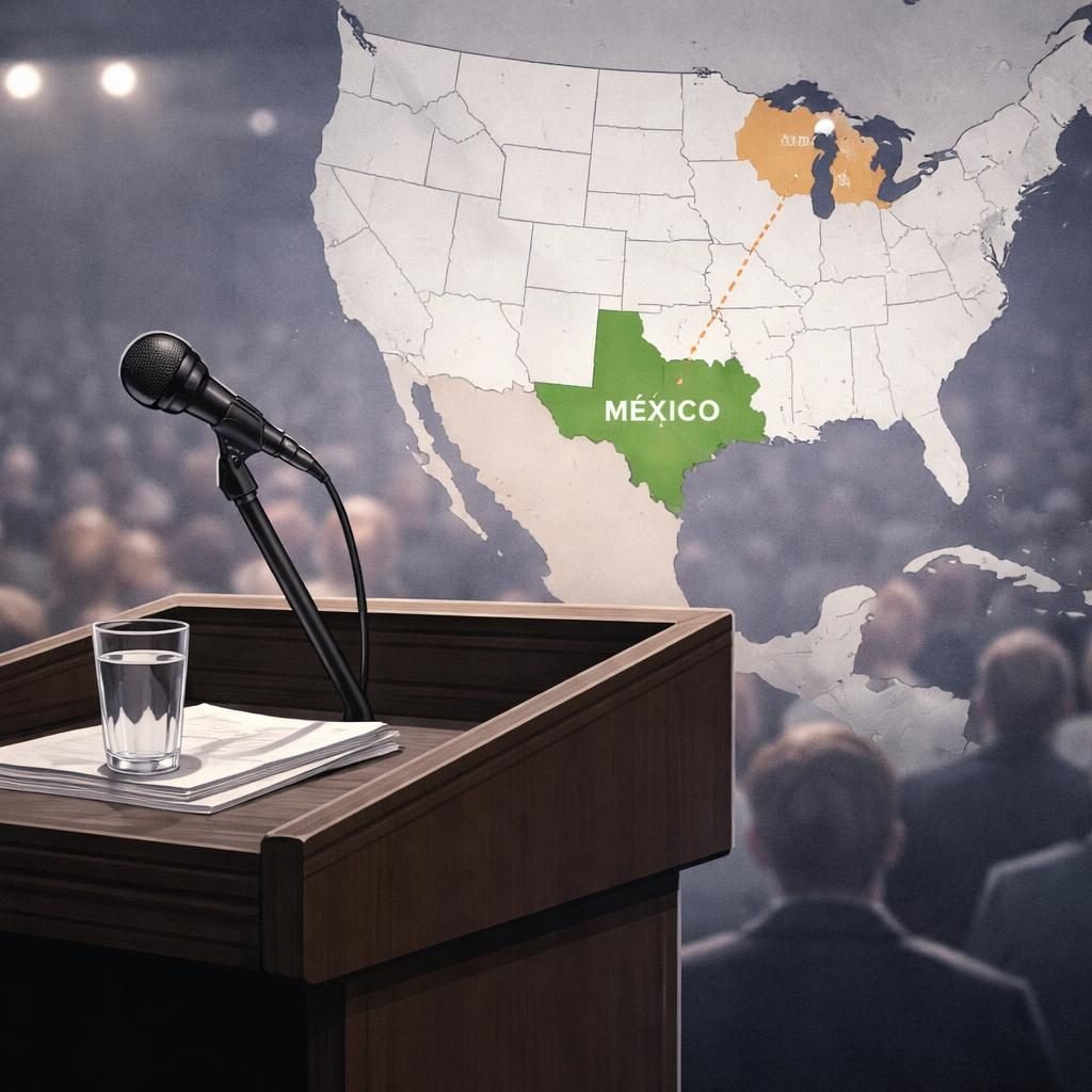 Trump vuelve a referirse a México como "Méjijo" en mitin en Michigan