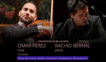 Bellas Artes arranca agosto con estrenos mundiales en recitales de guitarra y viola-piano