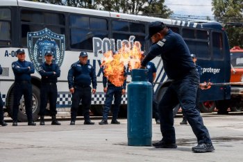 Capacitan a Policía Auxiliar de Puebla en atención a emergencias