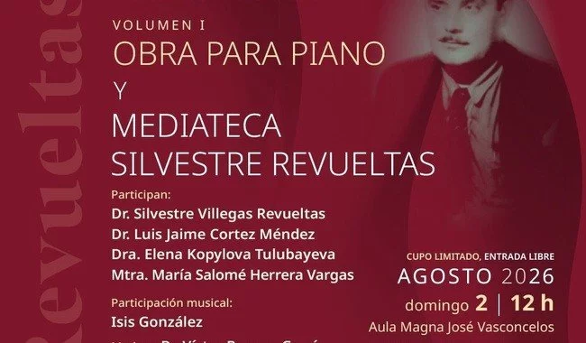 Presentan primer volumen de la obra integral de Silvestre Revueltas y la Mediateca Revueltas