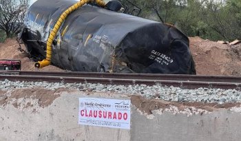 Derrame de Ferromex en Sonora: clausuran zona y hay 70 mil litros vertidos