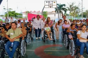 Mara Lezama entrega 70 apoyos funcionales a personas con discapacidad y pacientes oncológicos