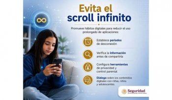 SSPC alerta sobre riesgos del 'scroll infinito' y emite recomendaciones