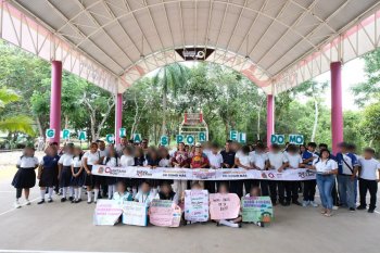Mara Lezama inaugura domo en Cobach de Señor y pide a jóvenes alejarse de drogas y alcohol
