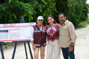 Mara Lezama inicia rehabilitación de camino en la Zona Maya de Felipe Carrillo Puerto
