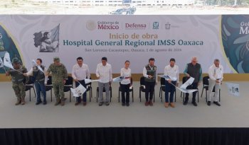 Sheinbaum inicia obra de hospital IMSS en Oaxaca y anuncia Ciudad Salud Ñuu tata