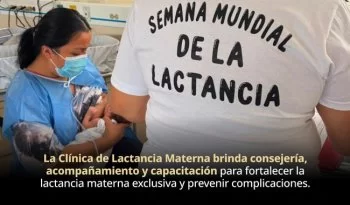 Hospital de la Mujer promueve lactancia materna y atiende a 50 madres por día