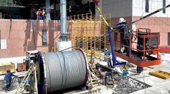 Teleférico de Morelia registra 72% de avance; colocan cable portador, informa Bedolla