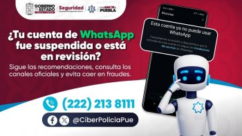 Ante falla masiva de WhatsApp, SSP Puebla emite recomendaciones para evitar fraudes
