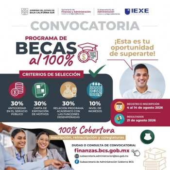 Gobierno del Estado y Universidad IEXE ofrecen 11 becas del 100% al personal