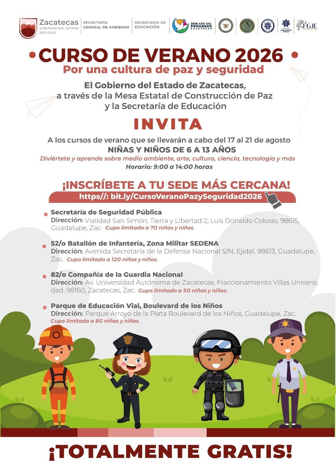 Gobierno de Zacatecas ofrecerá curso de verano para niñas, niños y adolescentes