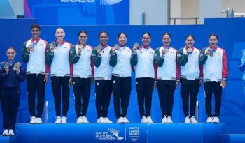México conquista oro en rutina del jaguar en natación artística de Centroamericanos