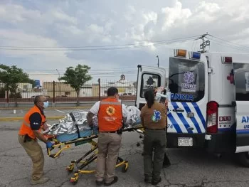 Trasladan en helicóptero a hombre con quemaduras por explosión de gas LP en Chihuahua