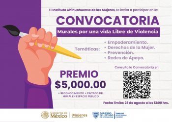 Lanza ICHMujeres concurso de murales por una vida libre de violencia