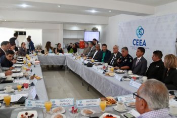 Antonio Martínez Romo presenta acciones de seguridad a empresarios de Aguascalientes
