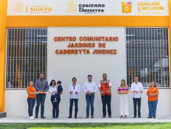 Gobernador de Nuevo León inaugura Centro Comunitario Jardines de Cadereyta; beneficiará a más de 35 mil personas