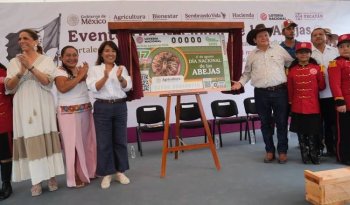 Agricultura y Lotería Nacional honran a las abejas con billete conmemorativo y apoyos