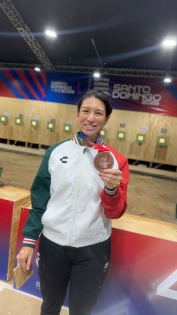 Goretti Zumaya cierra con bronce en el mixto de rifle 10m en Centroamericanos