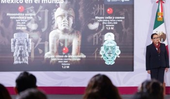 INAH reporta 3.8 millones de visitantes en exposiciones en el extranjero y hallazgo en Chiapas