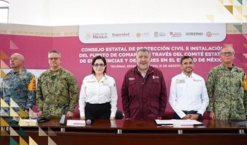 Instalan Puesto de Comando en Edomex para reforzar prevención ante lluvias y ciclones