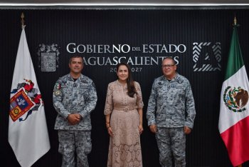 Tere Jiménez refuerza coordinación con Guardia Nacional en Aguascalientes