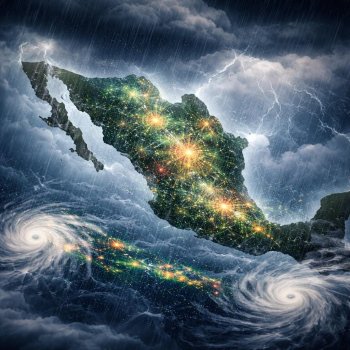 Lluvias en 31 estados de México este lunes por ondas tropicales 30 y 31