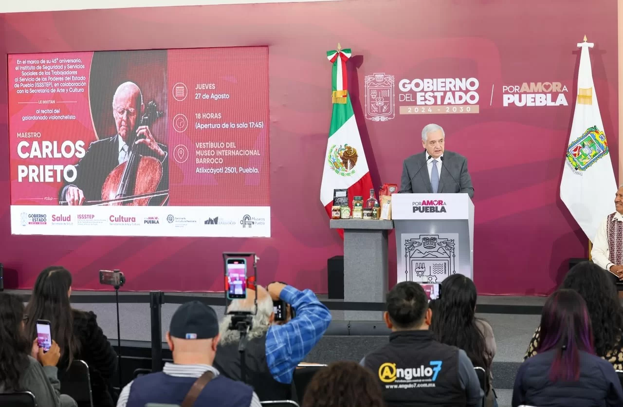 Carlos Prieto ofrecerá concierto por 45 aniversario del ISSSTEP en Puebla