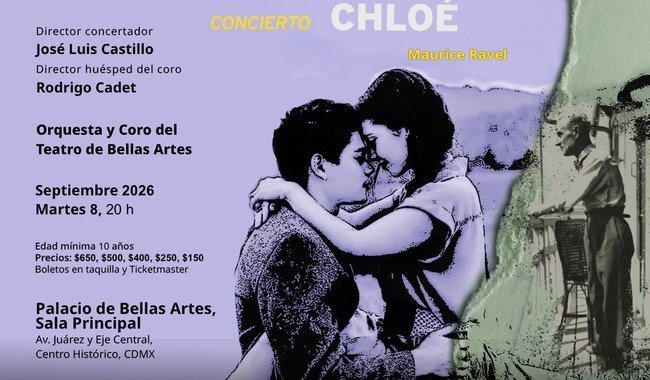 Daphnis et Chloé de Ravel se presentará en el Palacio de Bellas Artes