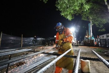 Distribuidor vial de Viguera: avanzan obras con más de 90 trabajadores